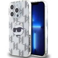 Custodia per Apple iPhone 15 Pro, Karl Lagerfeld, IML Electroplated Choupette Head, Trasparente — 3