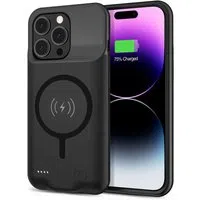 Batteria Esterna Tipo Custodia Wireless Techsuit Power Pro Battery per Apple iPhone 15 Pro Max, 8500mAh, Nera — 3
