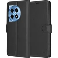 Custodia per OnePlus 12R, Techsuit, Leather Folio, Nera — 3