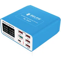 Caricabatterie Stazione Relife RL-304P, 40W, 3A, 1 x USB-C - 5 x USB-A, Blu — 3