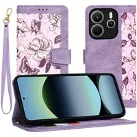 Custodia per Xiaomi Redmi Note 14 4G (Regionale), Techsuit, FlipCraft, Viola — 3