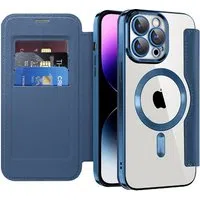 Custodia MagSafe per Apple iPhone 14 Pro Max, Techsuit, SmartMag Book, Blu — 3