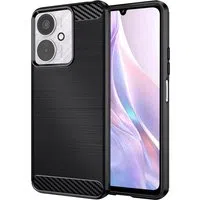 Custodia per Xiaomi Redmi 13C 5G / 13C / Poco C65, Techsuit, Carbonio, Nera — 3