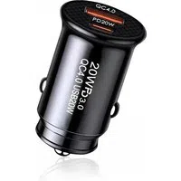 Caricabatterie Auto Techsuit C4 MiniFuseX, 20W, 3A, 1 x USB-A - 1 x USB-C, Nero — 3