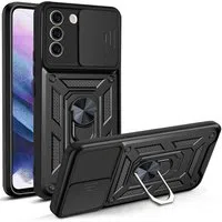 Custodia per Samsung Galaxy S21 FE 5G G990, Techsuit, CamShield, Nera — 3