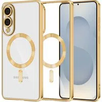 Custodia MagSafe per Samsung Galaxy S25 Edge S937, Techsuit, Luxury Crystal, Oro — 3