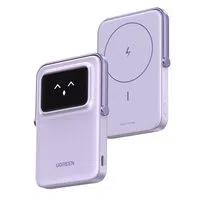 Batteria Esterna Wireless UGREEN PB571 Uno, 5000mAh, 20W, PD + FQI, 1 x QI - 1 x USB-C, Viola — 3