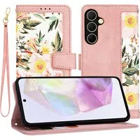 Custodia per Samsung Galaxy A35 5G A356, Techsuit, FlipCraft, Rosa — 3
