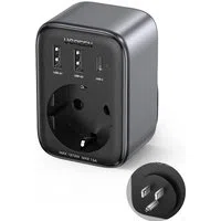 Caricabatterie da rete UGREEN 15289 US, 30W, 3A, 2 x USB-A - 1 x USB-C - 1 x Schuko, Nero — 3