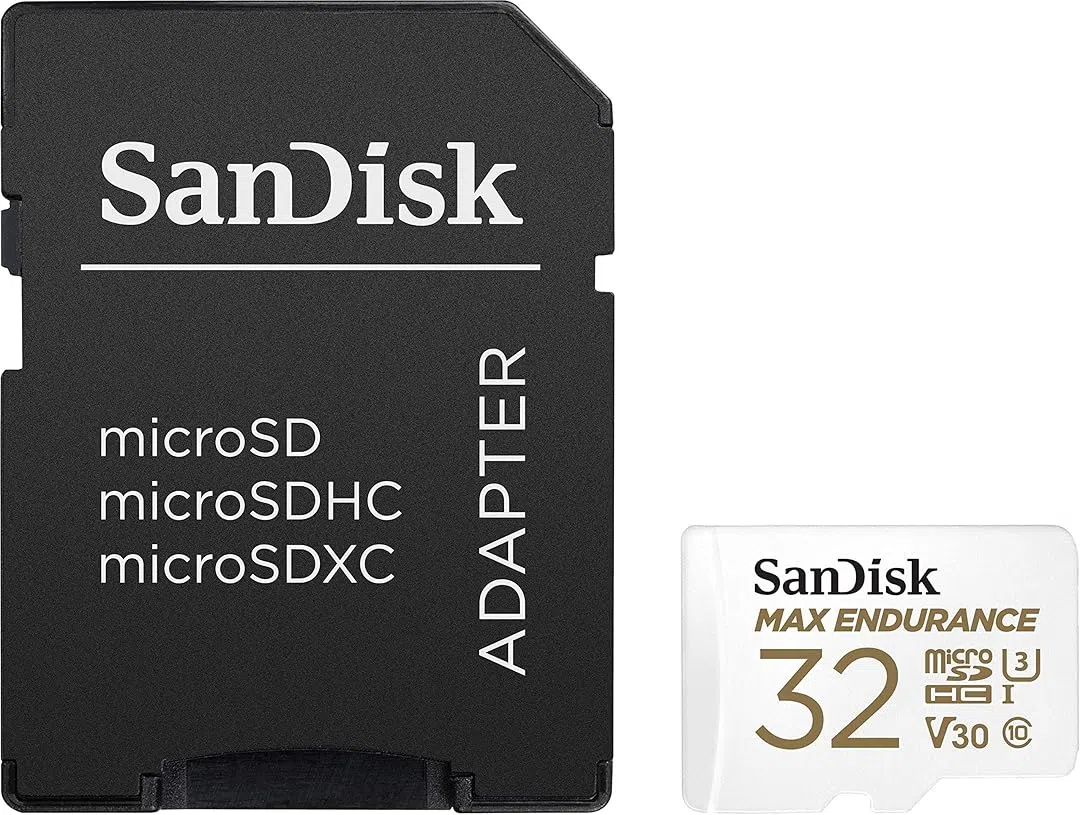 Scheda di Memoria microSDHC SanDisk MAX Endurance, 32Gb, Classe 10 / UHS-1 U3, Con Adattatore SDSQQVR-032G-GN6IA — 2