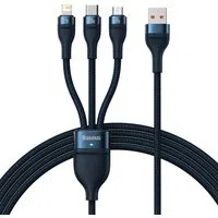 Cavo di Ricarica USB-A - Lightning / microUSB / USB-C Baseus Flash Series II 3in1, 66W, 1.2m, Blu CASS040003 — 3