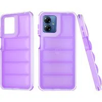 Custodia per Motorola Moto G14, Techsuit, Wave Shield, Viola — 3