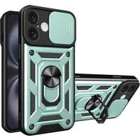 Custodia per Apple iPhone 16 Plus, Techsuit, CamShield, Verde — 3