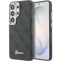 Custodia MagSafe per Samsung Galaxy S26 Ultra S948, Guess, 4G Script Logo, Nera — 3