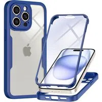 Custodia per Apple iPhone 15 Pro Max, Techsuit, ColorVerse 360, Blu — 3