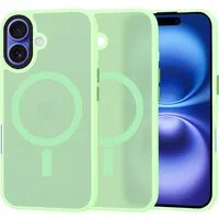 Custodia MagSafe per Apple iPhone 16, Techsuit, HaloFrost, Verde Chiaro — 3