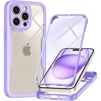 Custodia per Apple iPhone 15 Pro, Techsuit, ColorVerse 360, Viola — 3