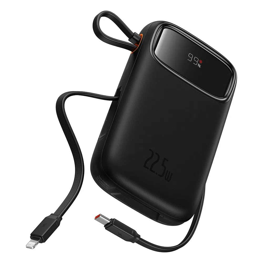 Batteria Esterna Baseus Qpow Pro+, 20000mAh, 22.5W, QC + PD, 1 x Lightning - 1 x USB-A - 2 x USB-C, Nera P10055002113-00 — 2