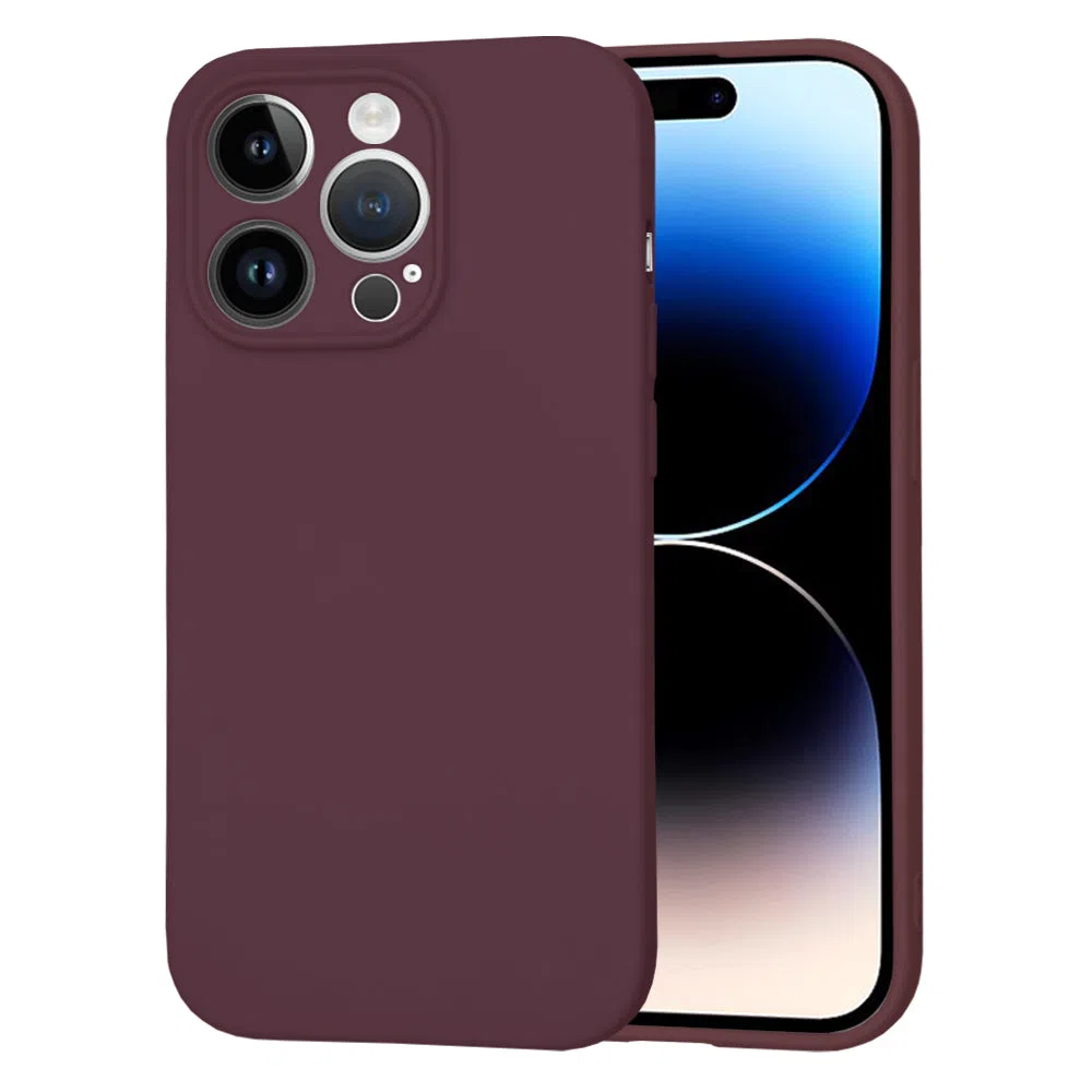 Custodia per Apple iPhone 14 Pro, Techsuit, SoftFlex, Ciliegia — 2
