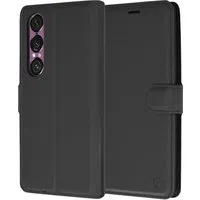 Custodia per Sony Xperia 1 VI, Techsuit, Leather Folio, Nera — 3