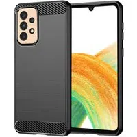 Custodia per Samsung Galaxy A33 5G A336, Techsuit, Carbonio, Nera — 3