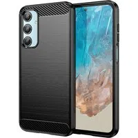Custodia per Samsung Galaxy M35, Techsuit, Carbonio, Nera — 3