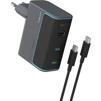 Caricabatterie da Rete con Cavo USB-C Cuktech, 100W, 5A, 1 x USB-A - 2 x USB-C, Grigio CUKAD1003EUG — 3