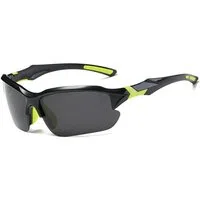 Occhiali da Ciclismo Unisex Techsuit 9301, Protezione UV, Nero Verde — 3