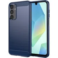 Custodia per Samsung Galaxy A16 5G A166 / A16 4G A165, Techsuit, Carbonio, Blu — 3