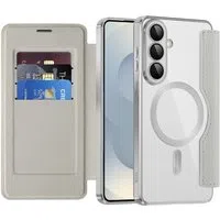 Custodia MagSafe per Samsung Galaxy S26 Plus S947, Techsuit, SmartMag Book, Grigio — 3