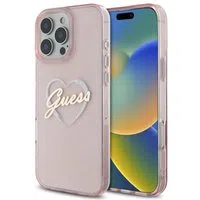 Custodia per Apple iPhone 16 Pro Max, Guess, IML Heart, Rosa — 3