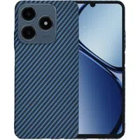 Custodia per Realme C63 / C61, Techsuit, Carbonite FiberShell, Turchese — 3