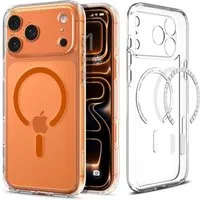 Custodia MagSafe per Apple iPhone 17 Pro Max, Spigen, Ultra Hybrid, Trasparente Arancione ACS11109 — 3