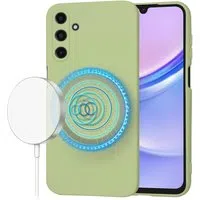 Custodia MagSafe per Samsung Galaxy A15 A155, Techsuit, SoftFlex, Matcha — 3