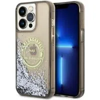 Custodia per Apple iPhone 14 Pro Max, Karl Lagerfeld, Liquid Glitter RSG, Nera — 3