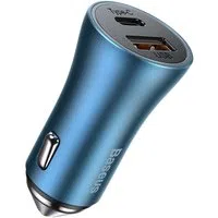 Caricabatterie da auto Baseus Golden Contactor Pro, 40W, 3A, 1 x USB-A - 1 x USB-C, blu CCJD-03 — 3