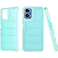 Custodia per Motorola Moto G45 / G34, Techsuit, Wave Shield, Turchese — 3