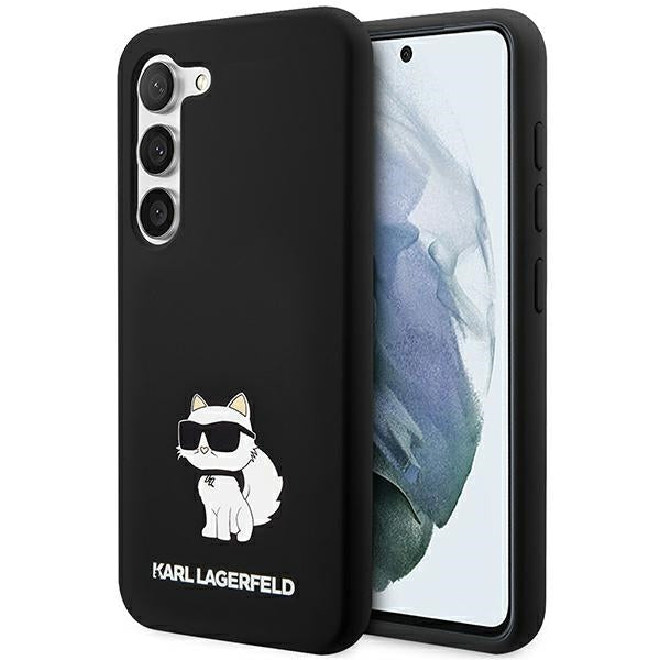 Karl Lagerfeld Custodia per Samsung Galaxy S24+ S926, Karl Lagerfeld, Silicone Choupette, Nera