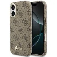 Custodia MagSafe per Apple iPhone 17, Guess, 4G Script Logo, Marrone — 3