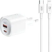 Caricabatterie da Rete con Cavo Lightning XO Design CE21, 30W, 3A, 1 x USB-A - 1 x USB-C, Bianco — 3