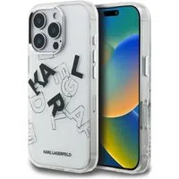 Custodia per Apple iPhone 16 Pro Max, Karl Lagerfeld, IML Sketched Graphic Logo, Trasparente — 3