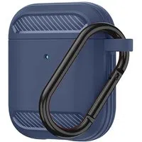 Custodia Techsuit Carbon per Apple AirPods Gen 2 / Gen 1, Blu Navy — 3