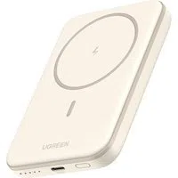 Batteria Esterna Wireless UGREEN PB560, 5000mAh, 15W, PD + QI, 1 x QI - 1 x USB-C, Beige — 3
