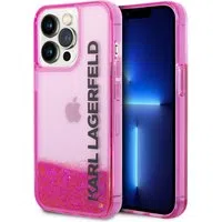 Custodia per Apple iPhone 14 Pro, Karl Lagerfeld, Liquid Glitter KL Logo, Rosa — 3