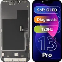 Display con Touchscreen MP compatibile con Apple iPhone 13 Pro, con Cornice, Versione Soft OLED FHD 120Hz Diagnostica, Nero — 3