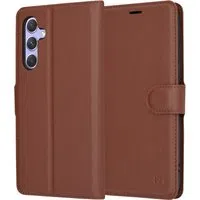 Custodia per Samsung Galaxy A54 A546, Techsuit, Leather Folio, Marrone — 3