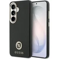 Custodia MagSafe per Samsung Galaxy S26 Plus S947, Guess, Rhinestone Round Logo, Nera — 3