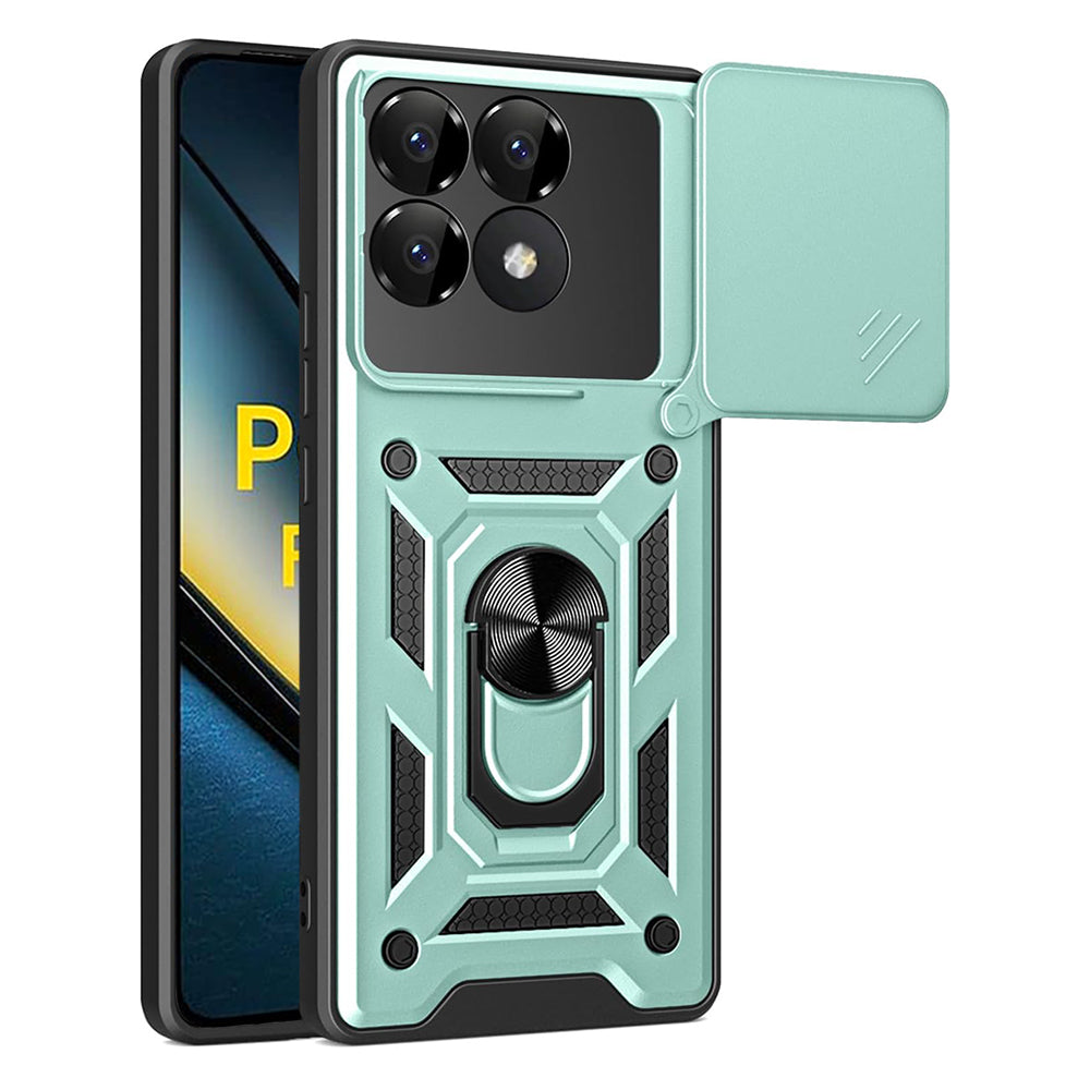 Techsuit Custodia per Xiaomi Poco F6 Pro, Techsuit, CamShield, Verde