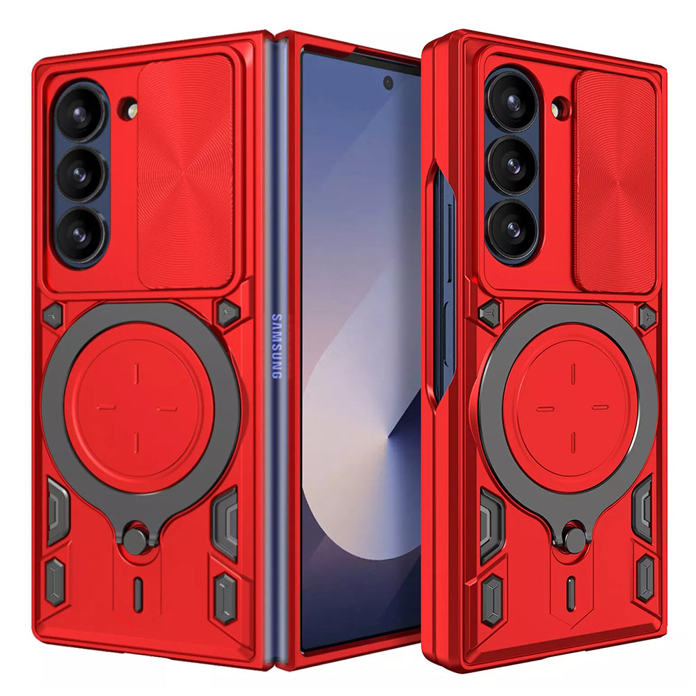 Techsuit Custodia per Samsung Galaxy Z Fold6 F956, Techsuit, CamGuard Pro, Rossa