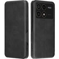 Custodia per Xiaomi Poco F6 Pro, Techsuit, Safe Wallet Plus, Nera — 3